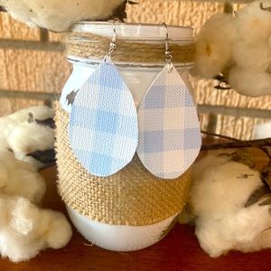 Faux leather earrings